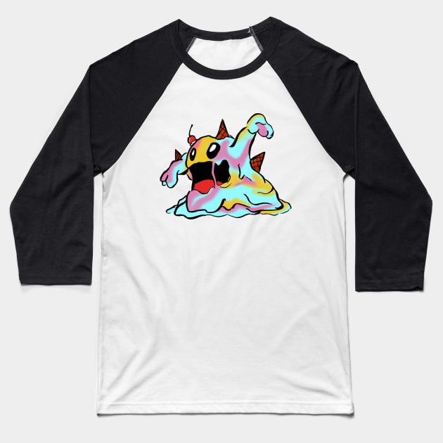 Ice Cream Kaiju Baseball T-Shirt by The Toku Verse